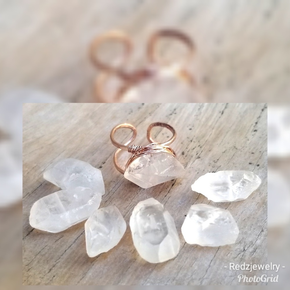 Handmade crystal ring
